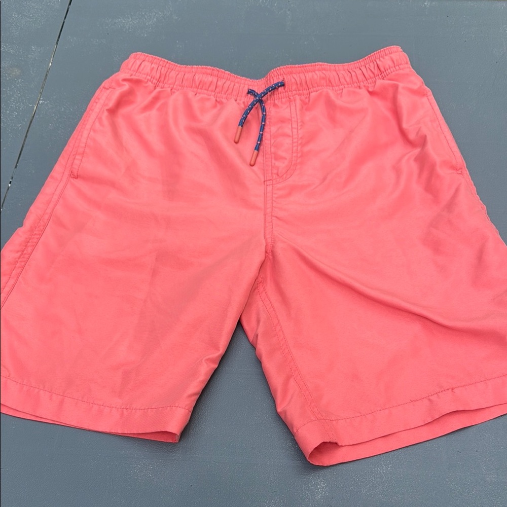Pink Quick-Dry Swim Trunks with Elastic Waistband